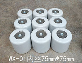 WX-01電車絕緣子尺寸75mm*75mm低壓行車支柱絕緣瓷瓶M10~M12內絲